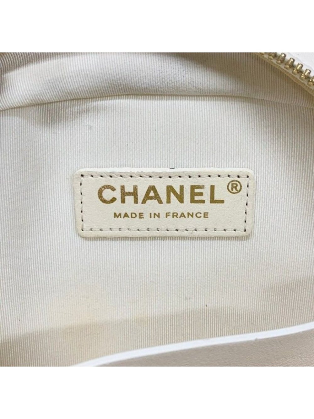 Chanel Shoulder Bag Lambskin White Gold CC Logo Quilted Chain 2-Way - Picture 8 of 10